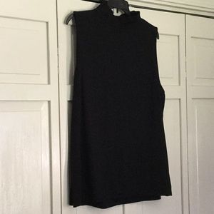 Sleeveless mock turtleneck